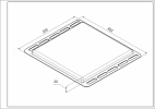 Алюмінієве деко для духовки 422x370x20mm Zanussi 140128879065 0