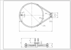 Тен конвекції (круглий) 3970128058  2000W 230V D=185mm для духовки Zanussi  0