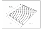 Решітка розсувна 350-520x315mm для духовки (універсальна) 0