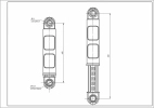 Амортизатор бака для пральної машини Electrolux 8581322553513 60N L=165-240mm D отвору=11mm 0