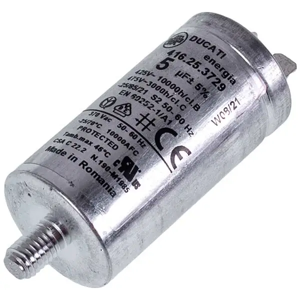 Electrolux 1125427003 DUCATI Tumble Dryer Capacitor 5uF 425/475V 59x30mm